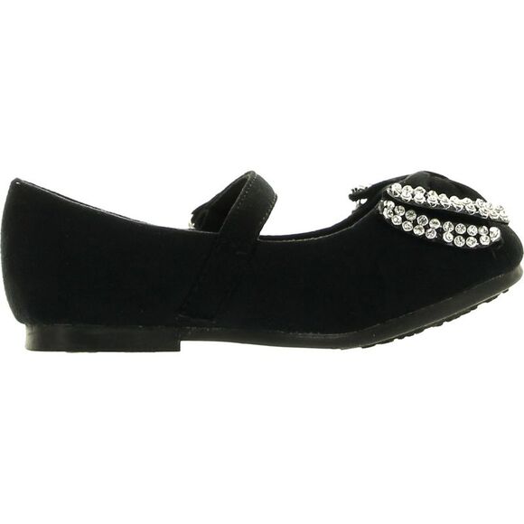 JELLYBEANS Yoyoma Black ToddlerG flats-shoes 8 NEW - Picture 2 of 4